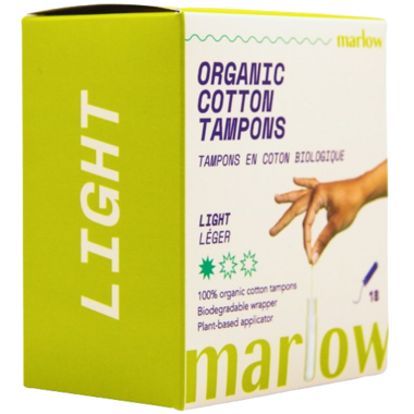 Marlow  Light Organic Cotton Tampons - 18 Pack – Unfabled